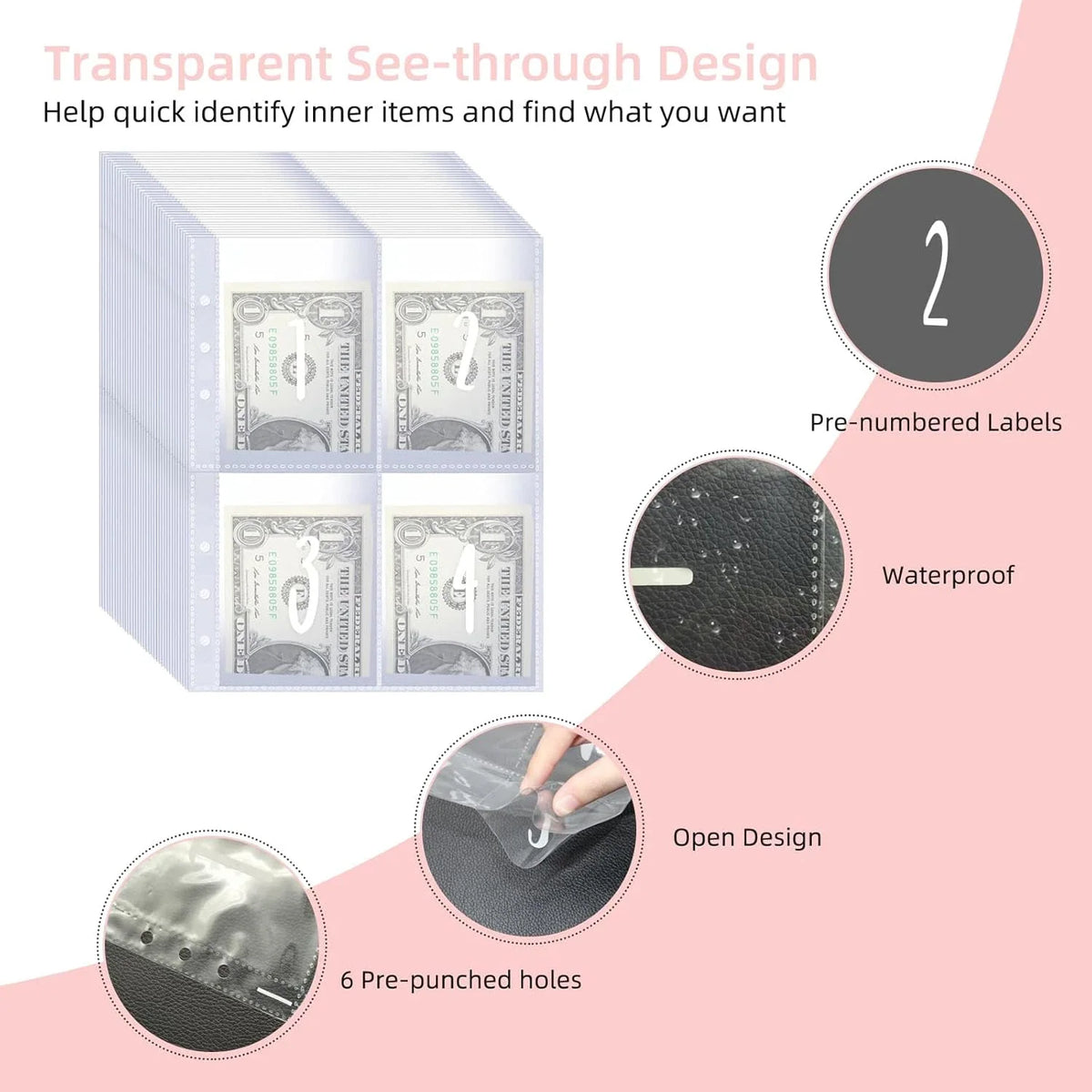 100 Envelopes Money Saving Challenge Binder, Fun and Easy Savings System