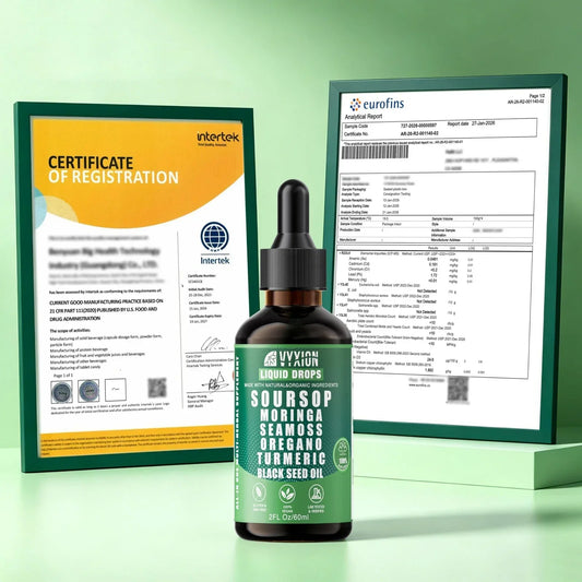 Soursop Pure Liquid Drops 10 in 1 with Sea Moss, Moringa, 2 Fl Oz