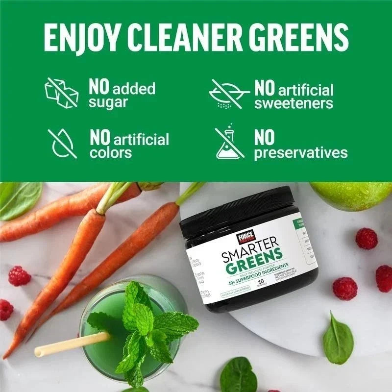 3pc NEW Force Factor Smarter Greens Daily Wellness Powder, Superfood Powder-