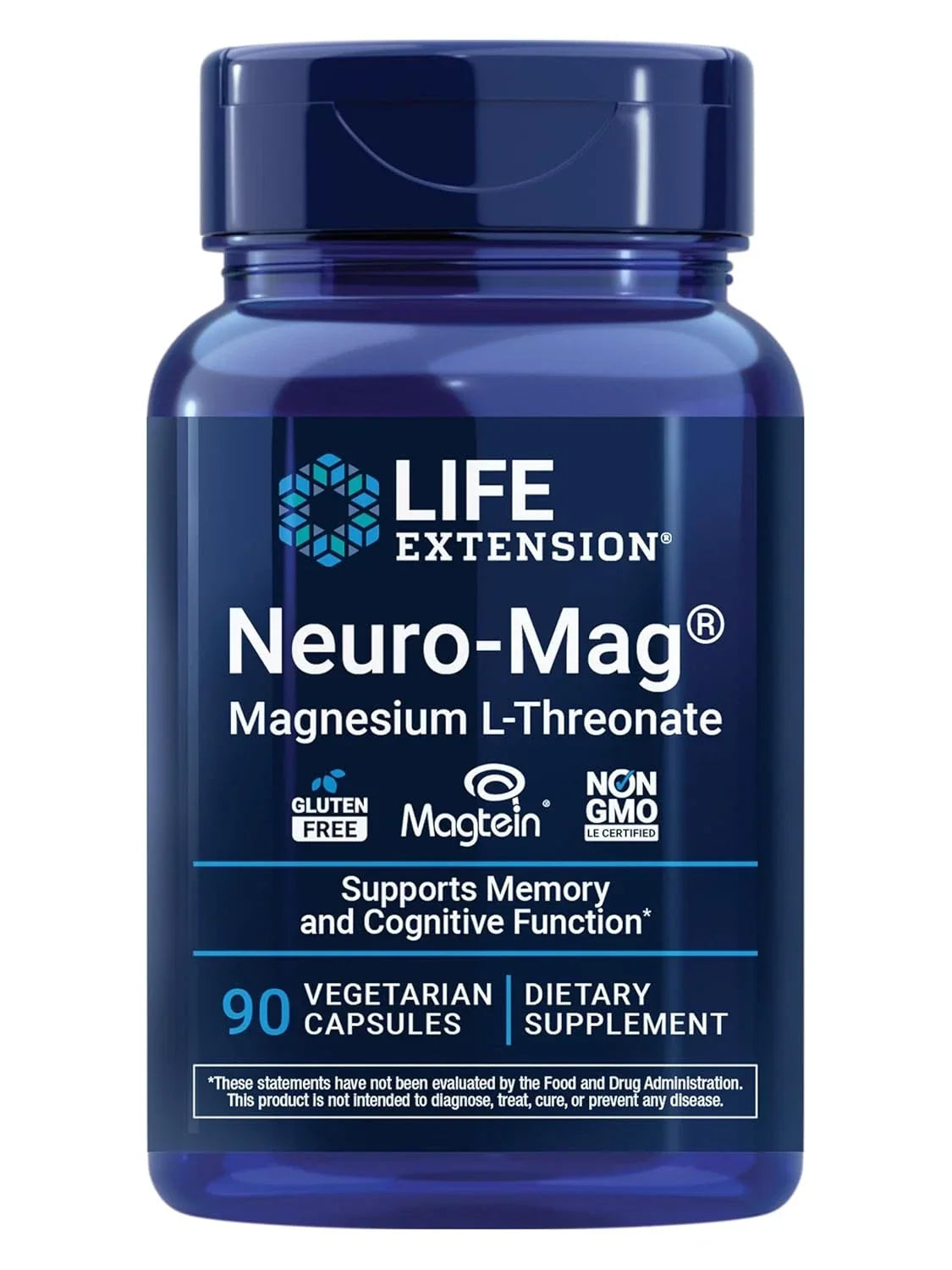 Life Extension Neuro-Mag Magnesium L-Threonate, Memory Health, Quick Thinking, C