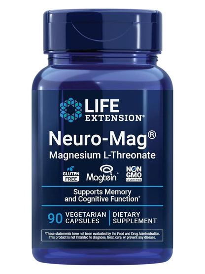 Life Extension Neuro-Mag Magnesium L-Threonate, Memory Health, Quick Thinking, C