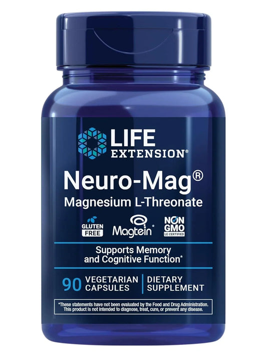 Life Extension Neuro-Mag Magnesium L-Threonate, Memory Health, Quick Thinking, C
