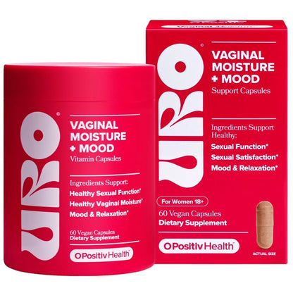 O Positiv URO Vaginal Moisture + Mood 60 Capsules Vaginal Support Exp 08/2027+