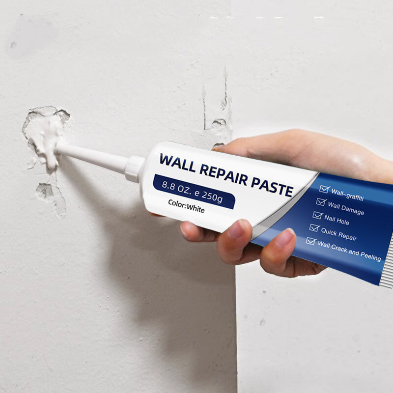 250g Wall Repair Paste Kit with Scraper, Nozzle & Sandpaper – Quick-Dry Crack and Hole Filler