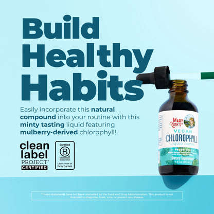 MaryRuth’s Vegan Liquid Chlorophyll Drops – Peppermint, 50mg per Serving – 2 fl oz